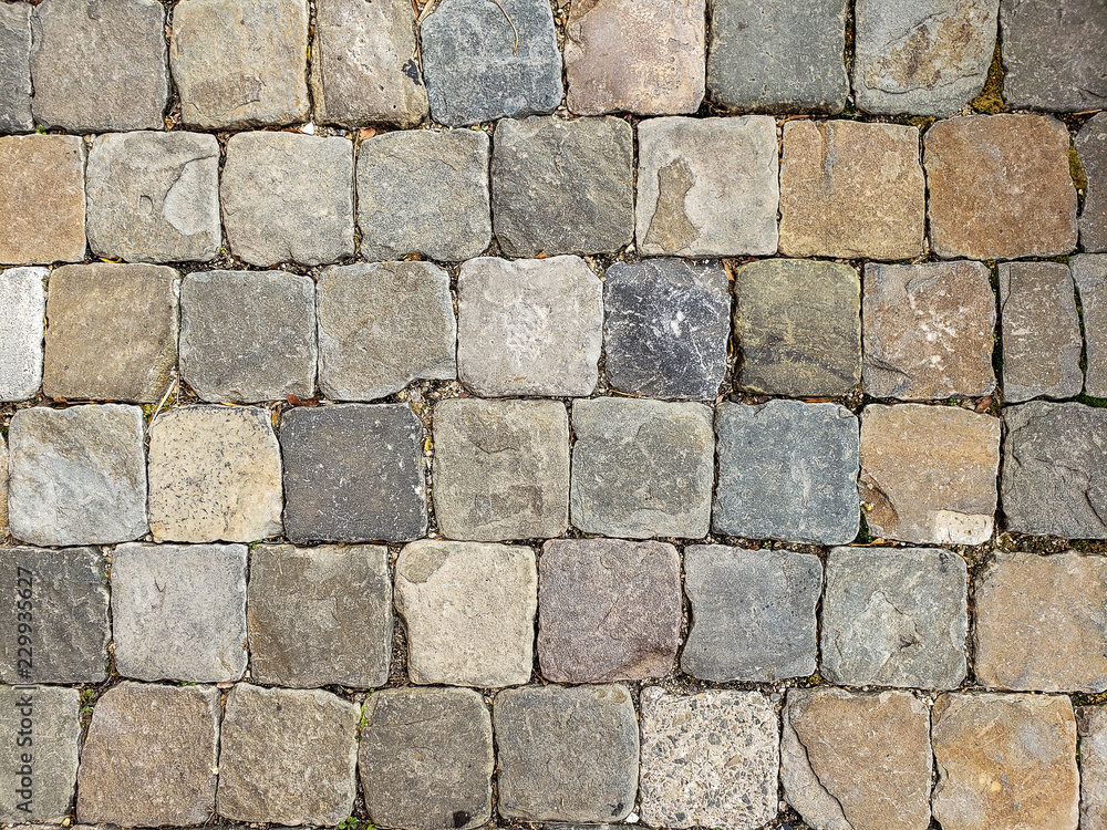 Fototapeta premium Cobble Stone Background Top Down