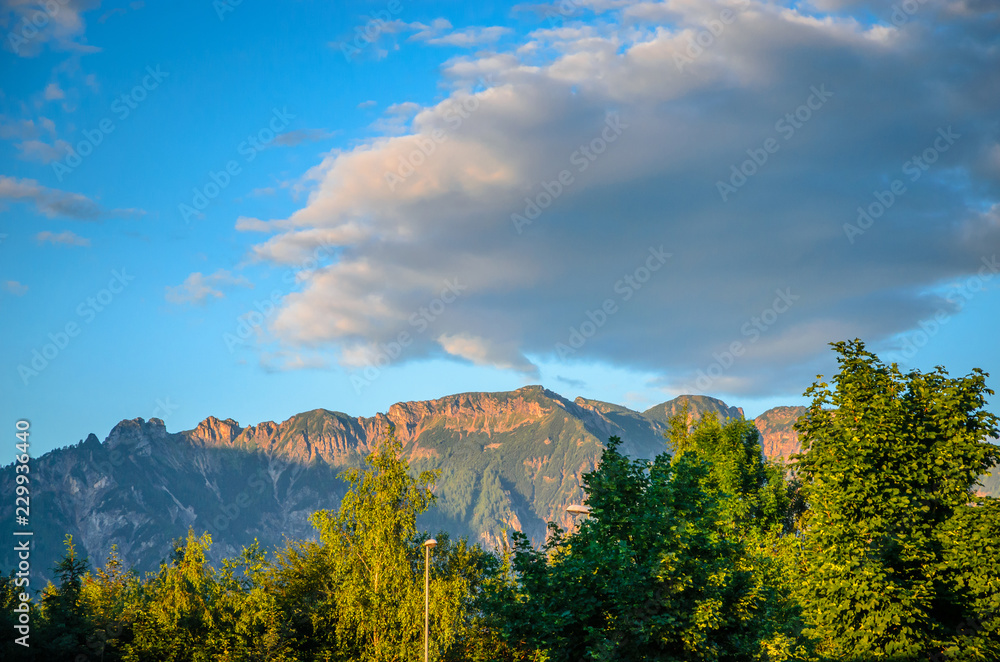 Fototapeta premium Summer morning in austrian mountains