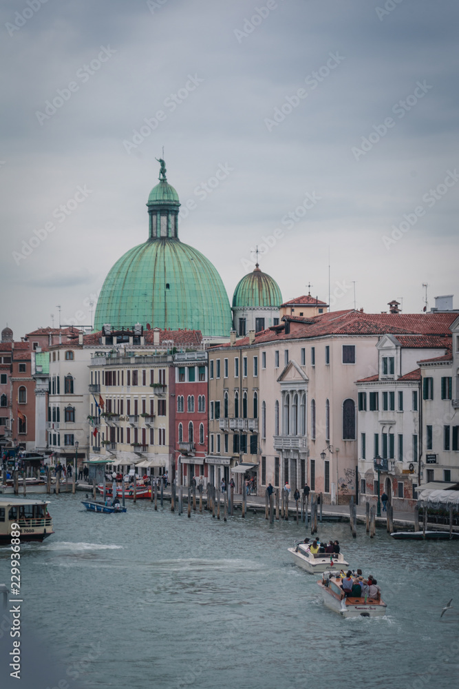 Venice View over canal Chiesa di San Simeone Piccolo