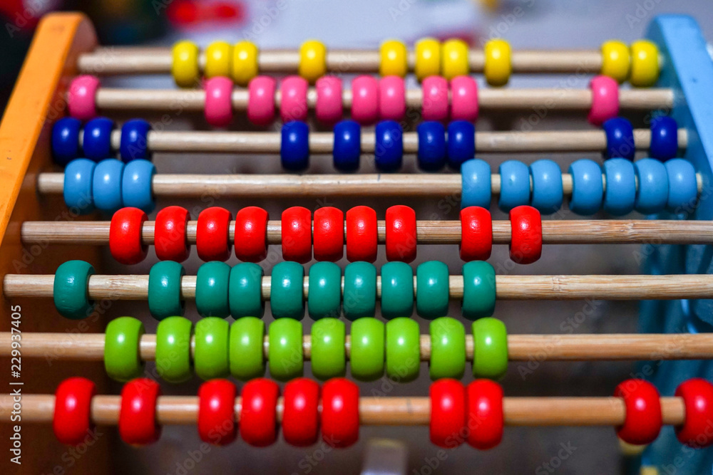 Colorful of wood abacus, background Colorful of wood abacus, background
