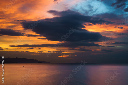 sunset over the sea © kiet