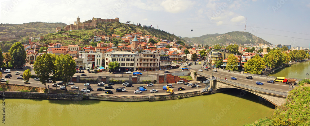 Tbilisi - the capital and the largest city of Georgia, lying on the banks of the Kura River
