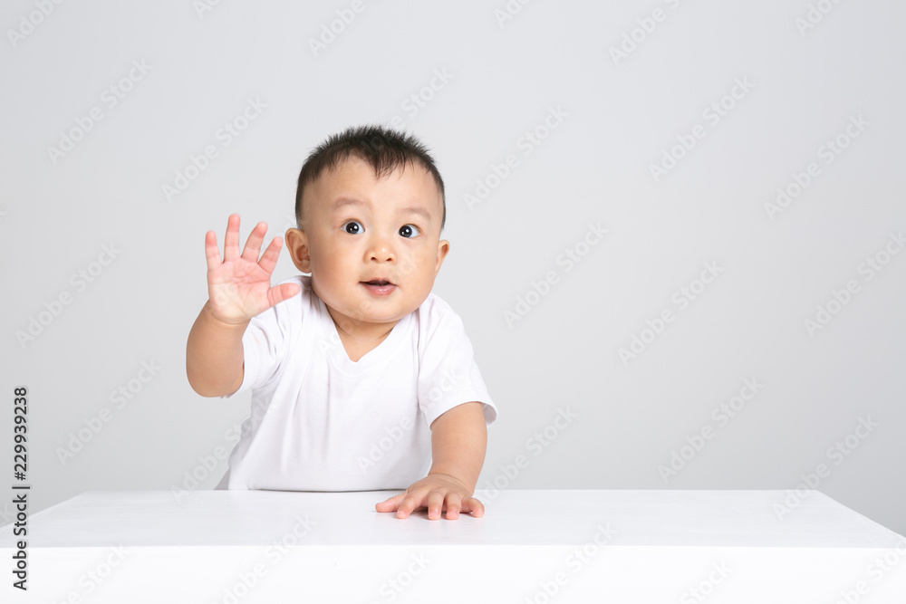 funny baby boy say hello funny baby boy say hello