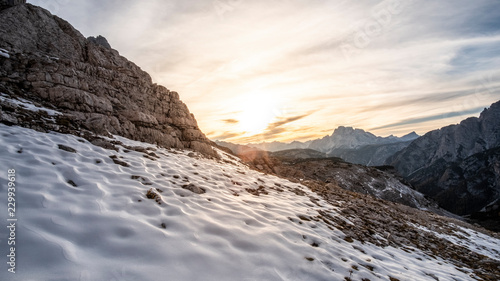 Winter incoming in italian dolomites