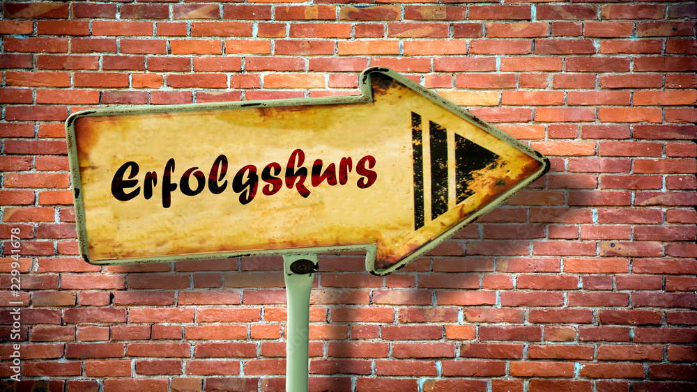 Fototapeta premium Schild 380 - Erfolgskurs