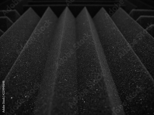 Close up of studio sound acoustical foam 
