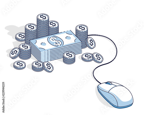 Online finance concept, web...