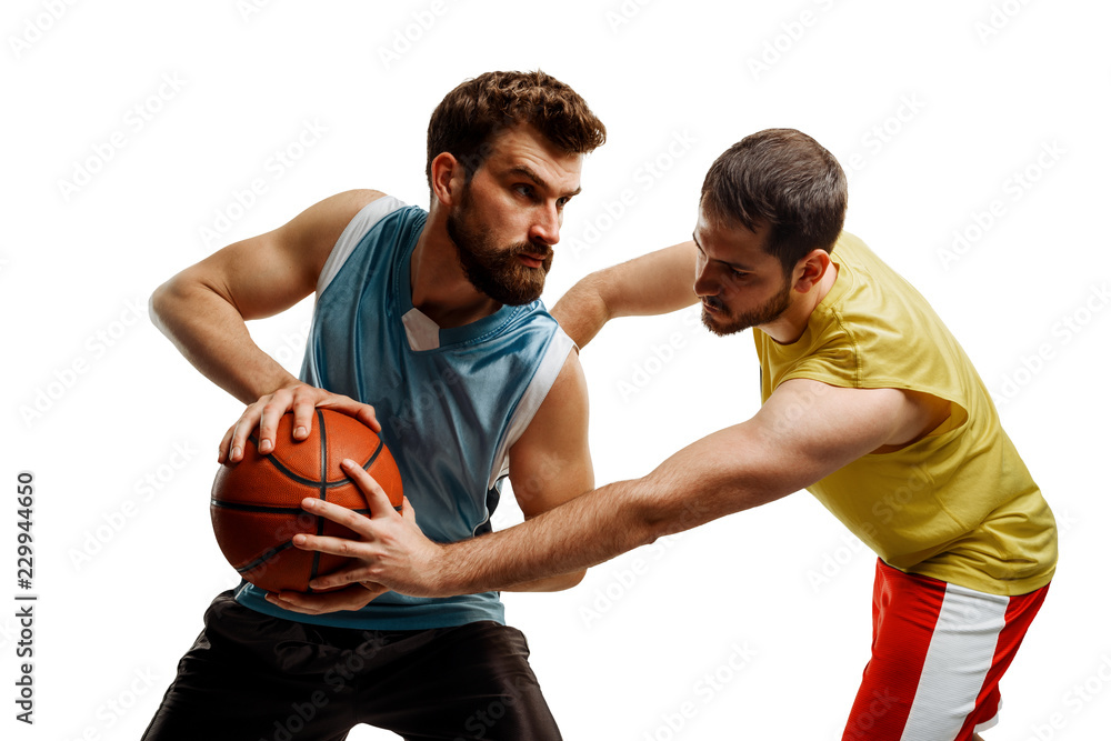 Basketball players isolated on white Basketball players isolated on white