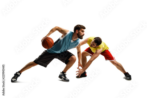 Fight of two basketball players