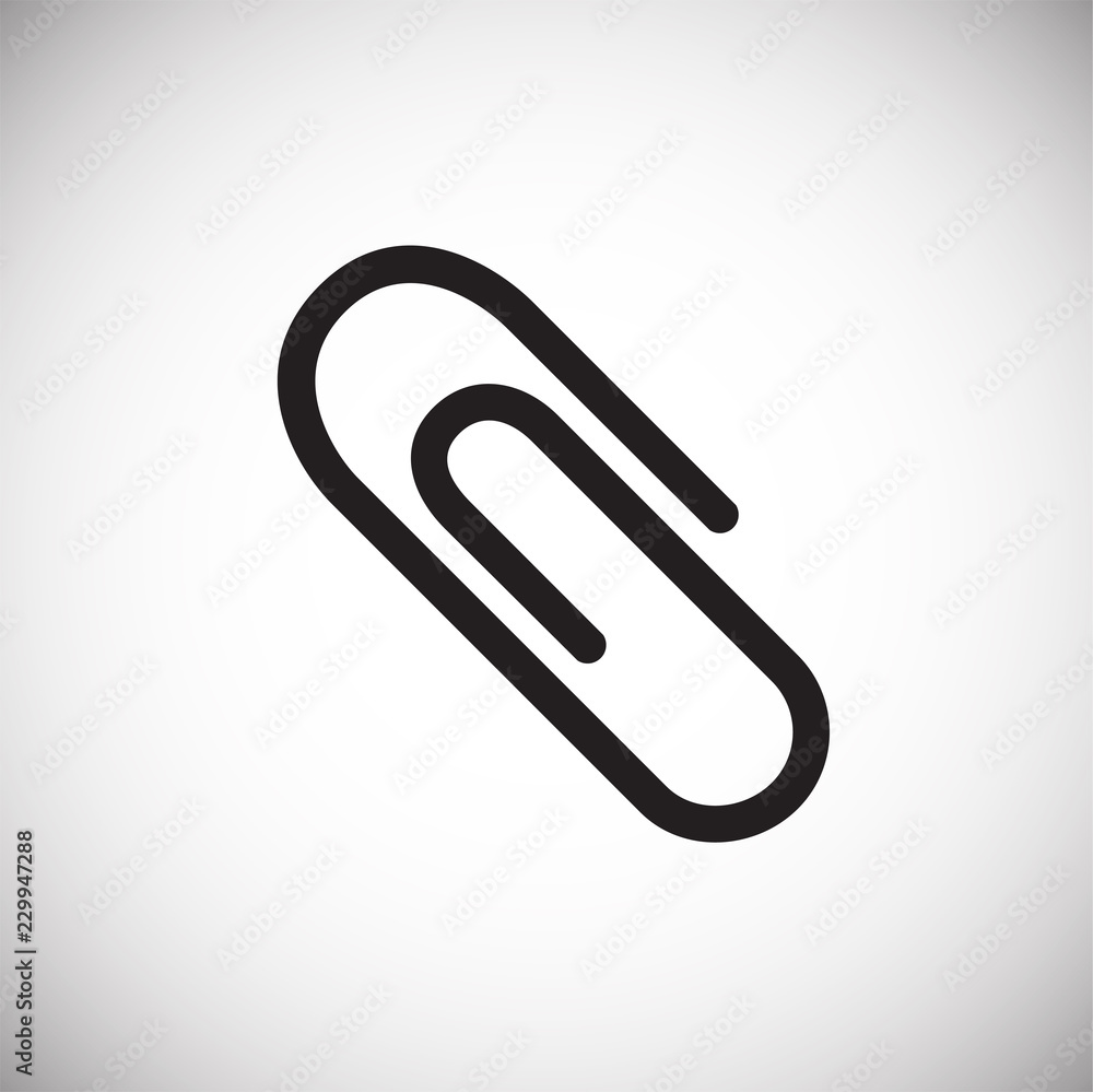Attachment clip on white background icon Attachment clip on white background icon
