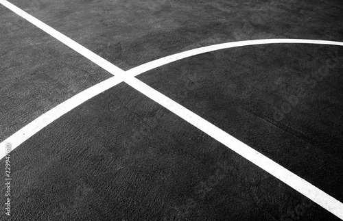 closeup basketball court - monochrome © sema_srinouljan