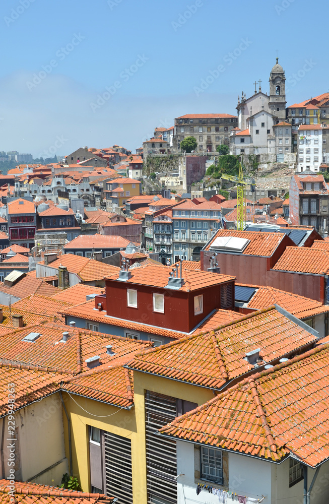 Porto downtown across Douro River. Portugal Porto downtown across Douro River. Portugal