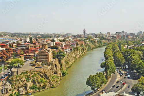 Tbilisi - the capital and the largest city of Georgia, lying on the banks of the Kura River
 #229948211