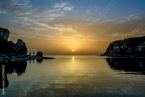 Bartin, Turkey, 22 May 2013: Sunset at Amasra