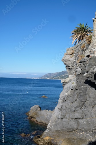 panorama mare rocce cielo azzurro mare natura 