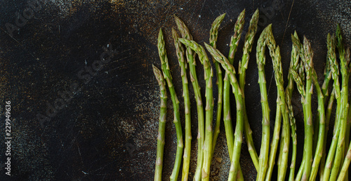 Fresh raw asparagus spears