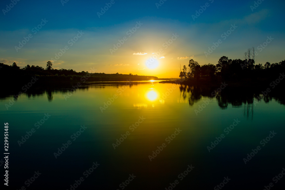 Lake, Sea, Sunset, Sunrise - Dawn, Sky