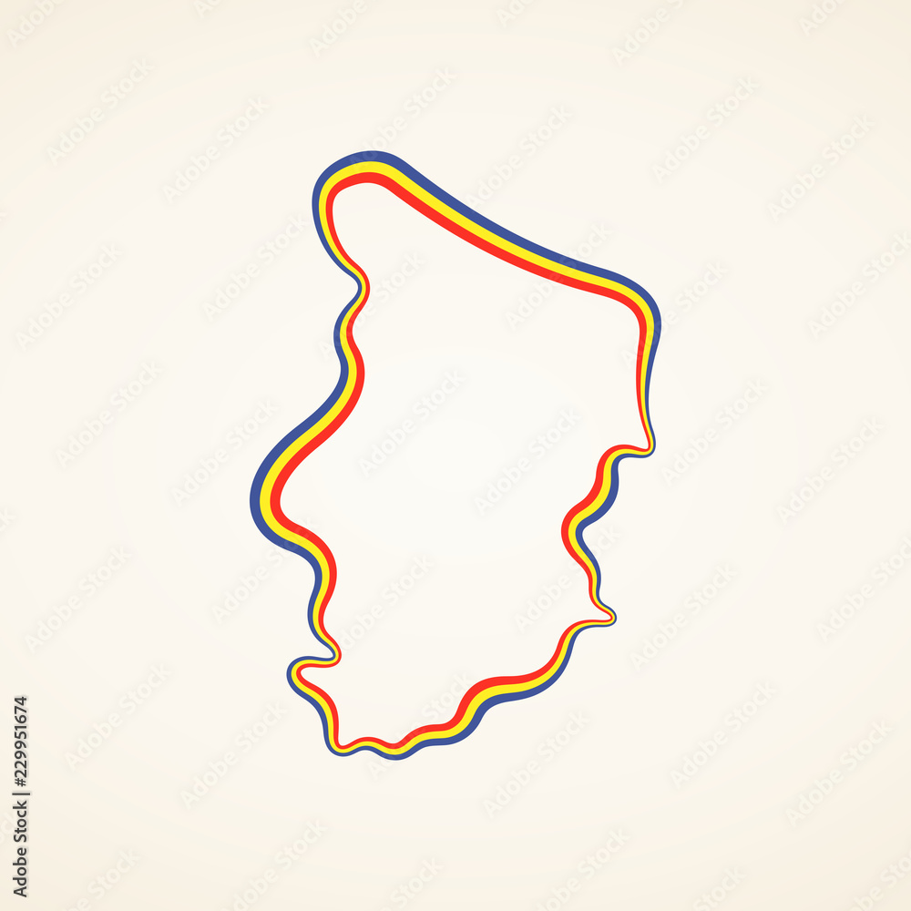 Chad - Outline Map Chad - Outline Map