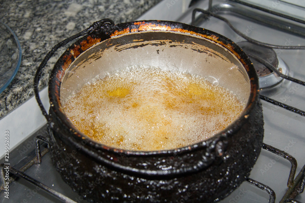 cooking in a frying pan