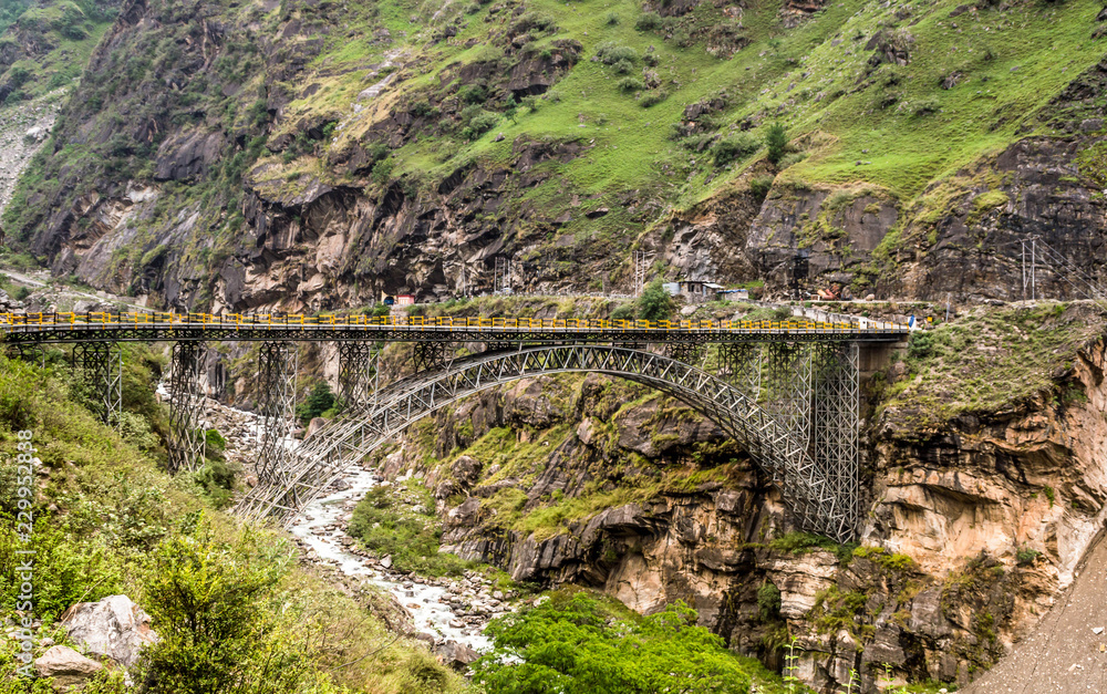 An arch bridge, Lahaul Spiti, Lahaul, Spiti, Valley