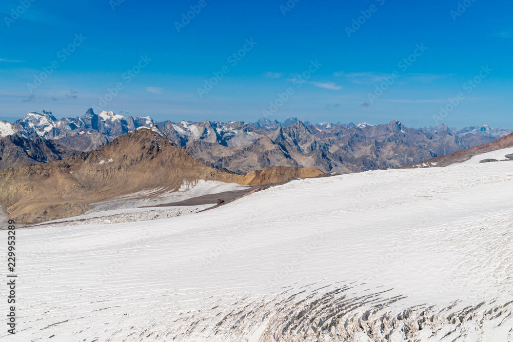 Landscape view of Caucasus mountains