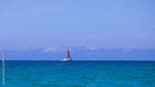 Lonely sailboat, Big Island, Hawaii © Dmitry