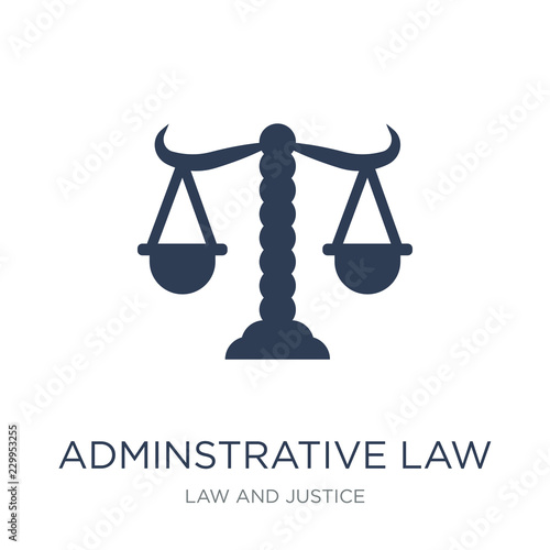 adminstrative law icon. Trendy flat vector adminstrative law icon on white background from law and justice collection