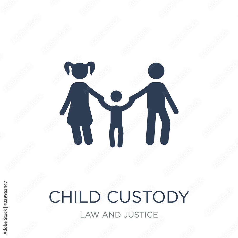 child custody icon. Trendy flat vector child custody icon on white background from law and justice collection child custody icon. Trendy flat vector child custody icon on white background from law and justice collection