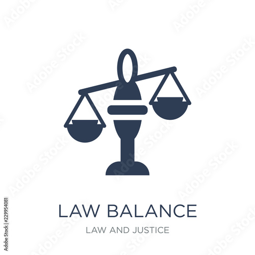 law Balance icon. Trendy flat vector law Balance icon on white background from law and justice collection