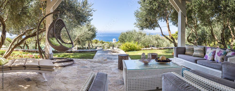 Luxury private villa terrace