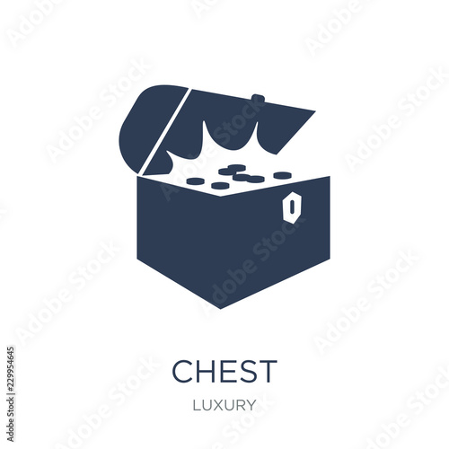 Chest icon. Trendy flat vector Chest icon on white background from Luxury collection