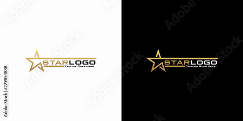 Modern gold star logo design vector. Stars logo design concept