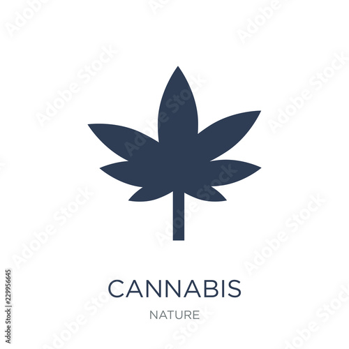 Cannabis icon. Trendy flat vector Cannabis icon on white background from nature collection