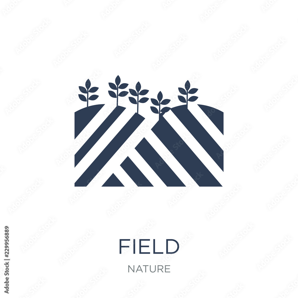 Obraz premium Field icon. Trendy flat vector Field icon on white background from nature collection