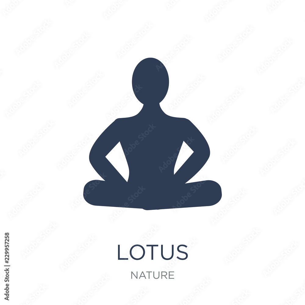 Lotus icon. Trendy flat vector Lotus icon on white background from nature collection Lotus icon. Trendy flat vector Lotus icon on white background from nature collection