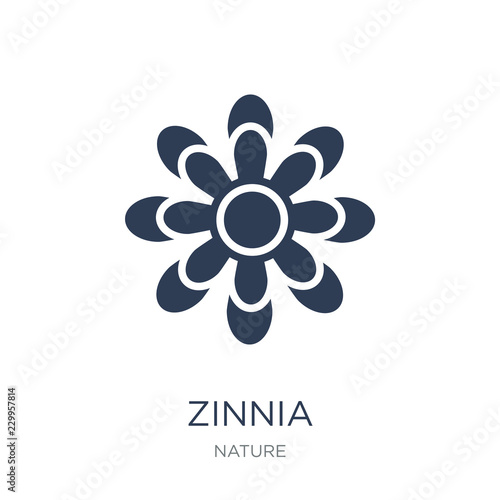 Zinnia icon. Trendy flat vector Zinnia icon on white background from nature collection