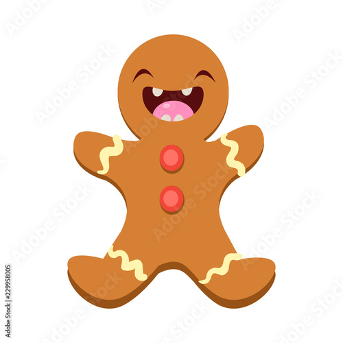 Ginger man Vector Cheerful Christmas card