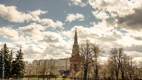 Photography Architectural details of building near Red Square in Moscow.