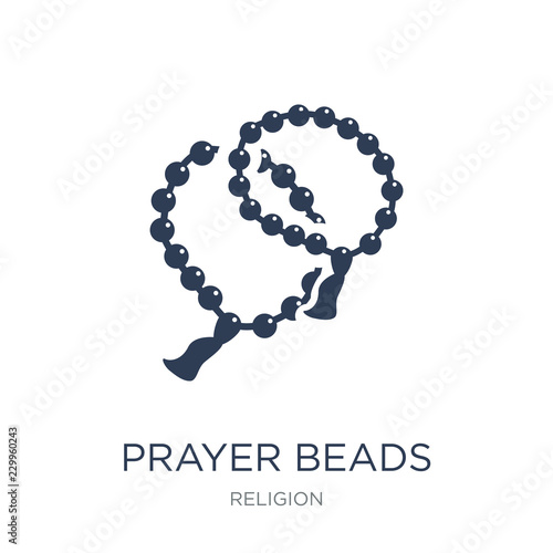 Prayer Beads icon. Trendy flat vector Prayer Beads icon on white background from Religion collection