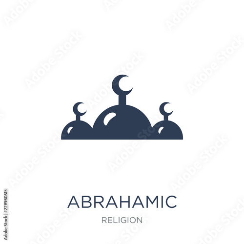 Abrahamic icon. Trendy flat vector Abrahamic icon on white background from Religion collection