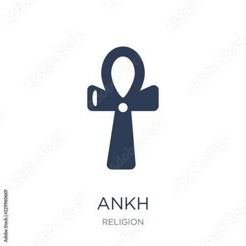 Ankh icon. Trendy flat vector Ankh icon on white background from Religion collection