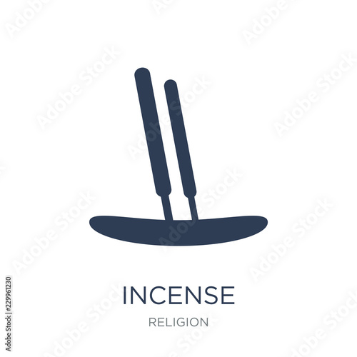 Incense icon. Trendy flat vector Incense icon on white background from Religion collection