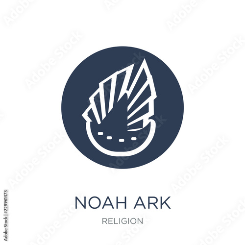 Noah Ark icon. Trendy flat vector Noah Ark icon on white background from Religion collection