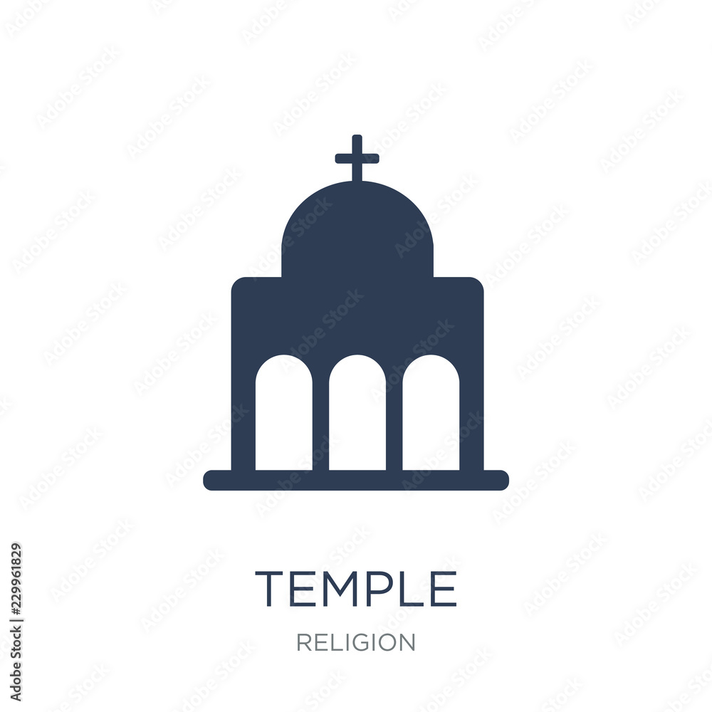 Temple icon. Trendy flat vector Temple icon on white background from Religion collection