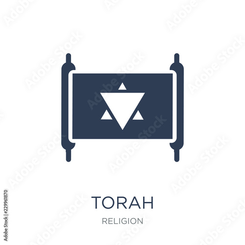 Torah icon. Trendy flat vector Torah icon on white background from Religion collection