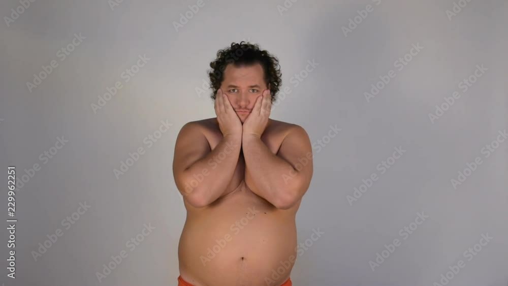 Funny fat man. Diet and overweight. Funny fat man. Diet and overweight.
