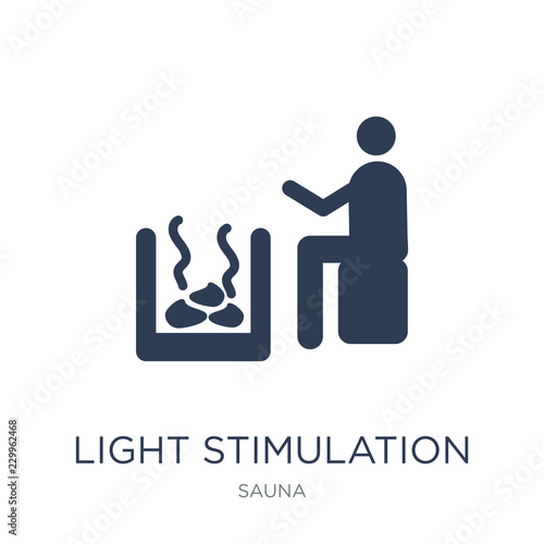Light stimulation icon. Trendy flat vector Light stimulation icon on white background from sauna collection