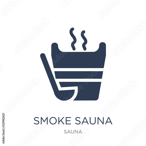 Smoke sauna icon. Trendy flat vector Smoke sauna icon on white background from sauna collection