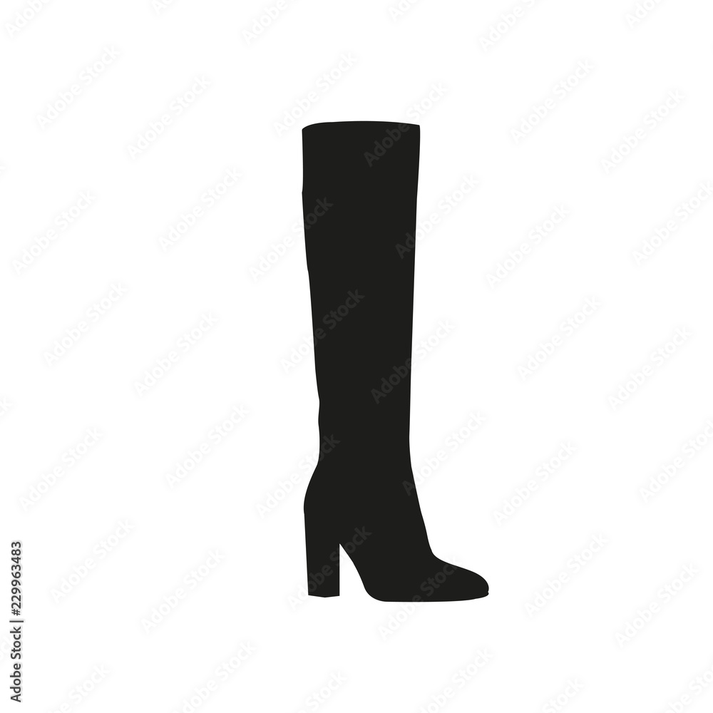 Black boot vector Black boot vector