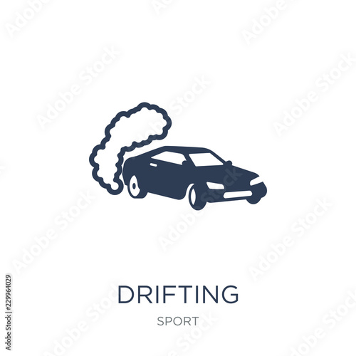 drifting icon. Trendy flat vector drifting icon on white background from sport collection
